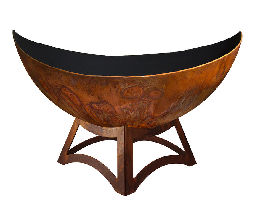 Ohio Flame OF30ABLU_HB 30" Lunar Artisan Fire Bowl with Hollow Base - 30 x 30 x 18 in. - Patina Finish