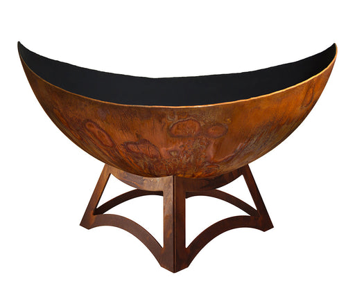 Ohio Flame OF37ABLU_HB 37" Lunar Artisan Fire Bowl with Hollow Base - 37 x 37 x 22 in. - Patina Finish