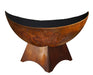 Ohio Flame OF37ABLU_SB 37" Lunar Artisan Fire Bowl with Standard Base - 37 x 37 x 22 in. - Patina Finish