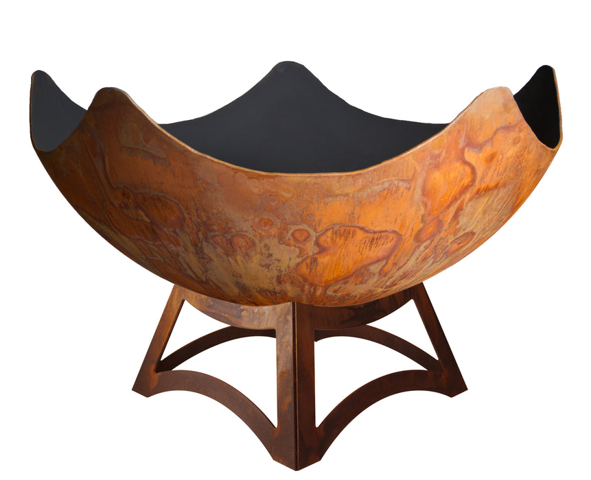 Ohio Flame OF37ABST_HB 37" Stellar Artisan Fire Bowl with Hollow Base - 37 x 37 x 22 in. - Patina Finish