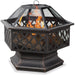 Endless Summer WAD1377SP Oil Rubbed Bronze Wood Burning Outdoor Firebowl with Lattice Design - 27.56 x 23.62 x 24.61 in. - Brown Color