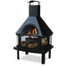 Endless Summer WAF1013C Black Wood Burning Outdoor Firehouse with Chimney - 25 x 20.08 x 43.31 in. - Black Color